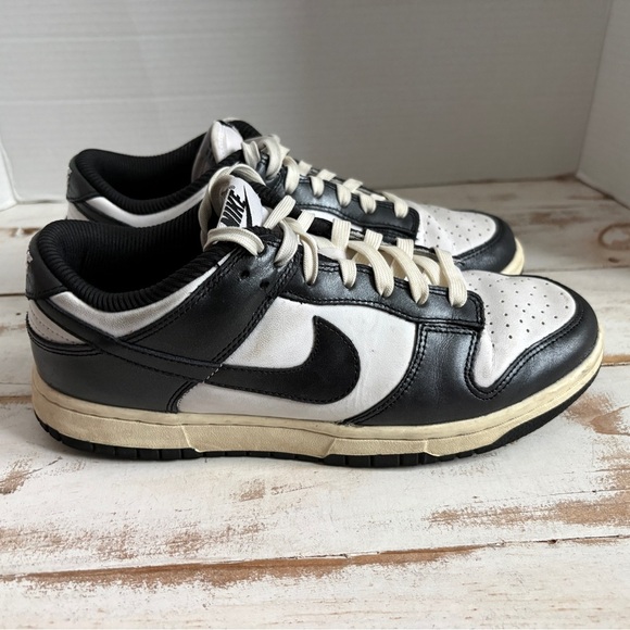 Nike Shoes - NIKE Low Dunk Vintage Panda sneakers black white retro sz 8.5 women’s FQ9988-100
